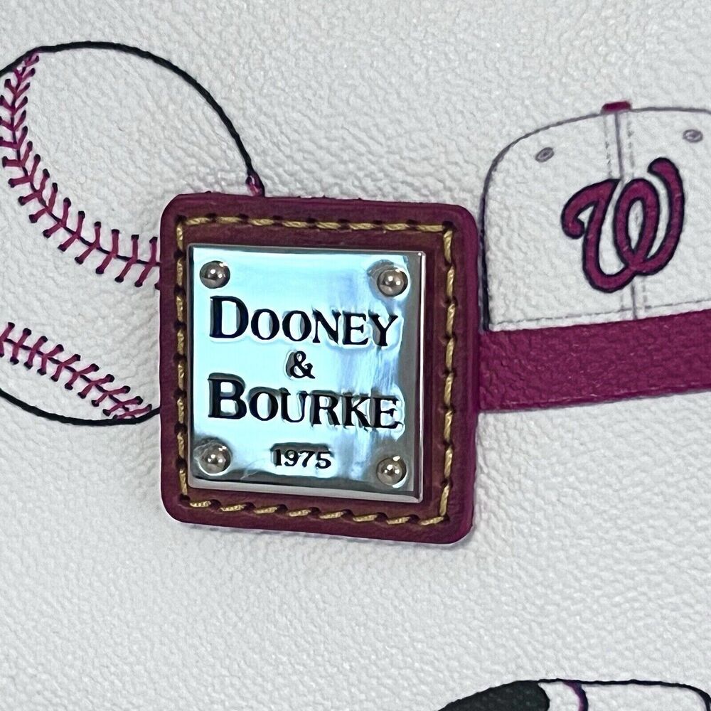 Dooney & Bourke Washington Nationals Logo MLB Coated Cotton Cosmetic Case Clutch - Picture 2 of 12